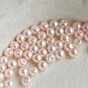Бусина, имитация жемчуга, стекло 4, цвет розовая ракушка, 4 мм (уп 50+/-5 шт)