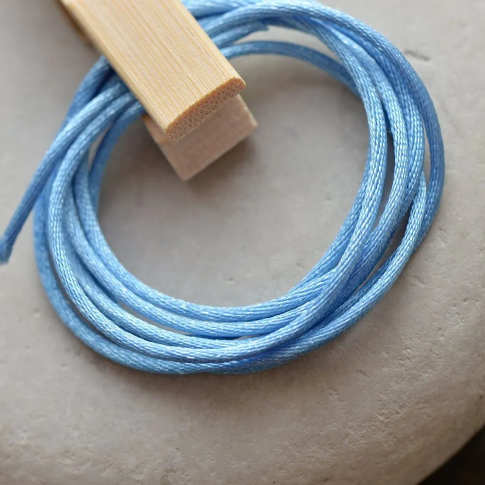 шнур атласный для кумихимо, цвет белый, 2 мм