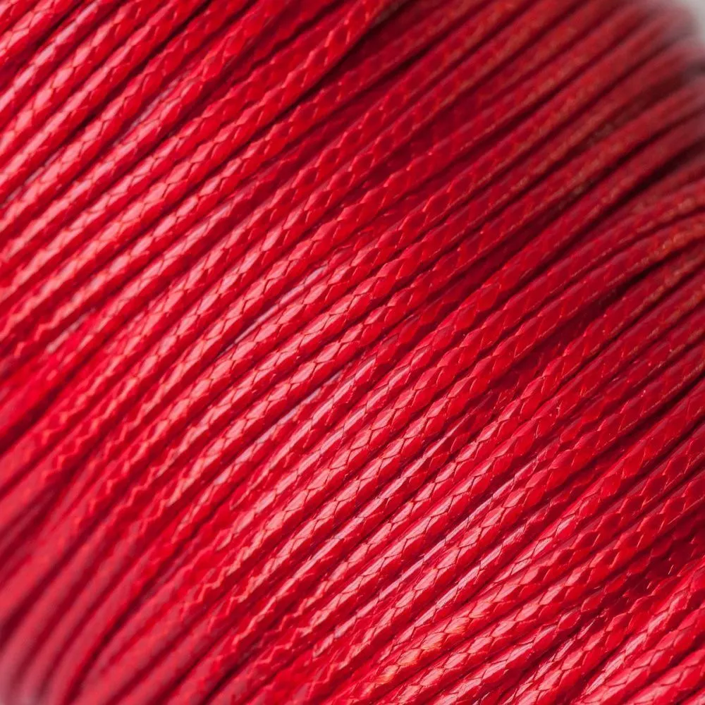 шнур вощеный, цвет красный, 1.5 мм