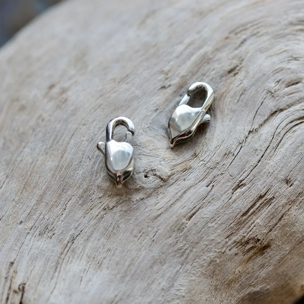 замочек-лобстер прямоугольный, сталь хирургическая, 9x4.5x3 мм