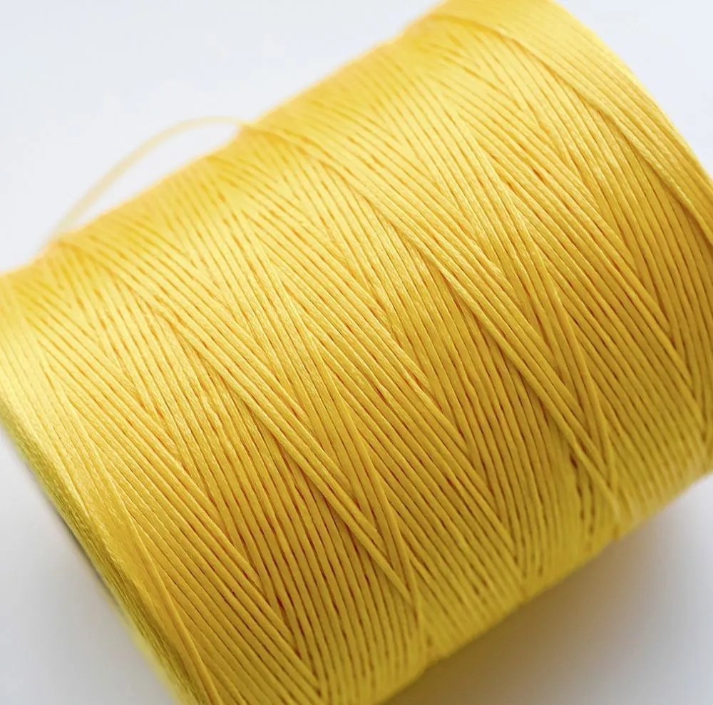 шнур вощеный, цвет ярко-желтый, 1х0.4 мм