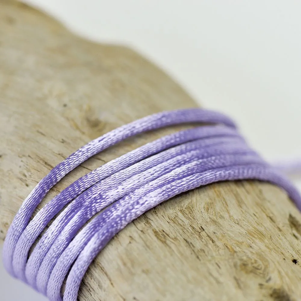 шнур атласный для кумихимо, цвет сиреневый, 2 мм