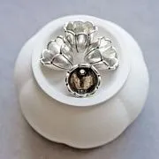Колпачок для бусин "Крокус", цвет античное серебро, 17x17х15 мм