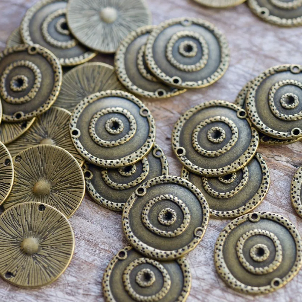 коннектор "антик", цвет античная бронза, 22х2 мм