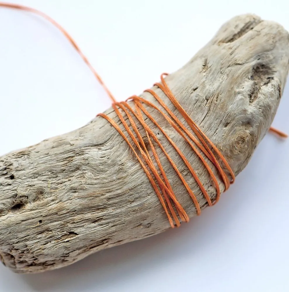 шнур вощеный, цвет приглушенно-оранжевый, 1х0.4 мм