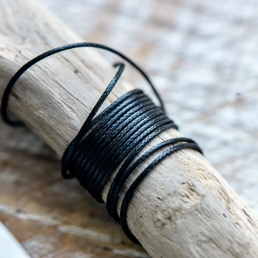 шнур вощеный, цвет черный, 0.5-0.8 мм