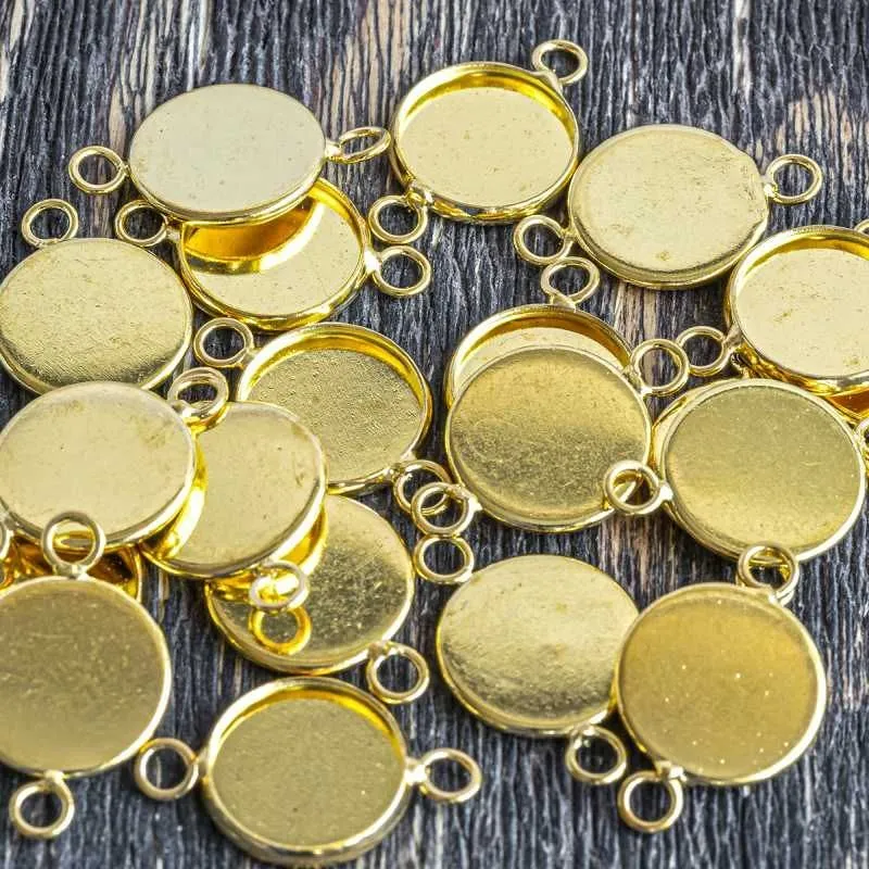 коннектор-сеттинг "лима", цвет золото, 22x14x2 мм