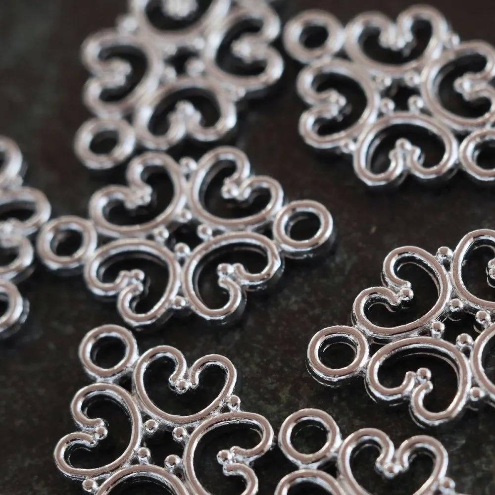 коннектор "кризанта", цвет платина, 18x13x1 мм