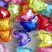 Бусина, акрил "Бабочка", прозрачная, цветовой микс, 15х11х6 мм