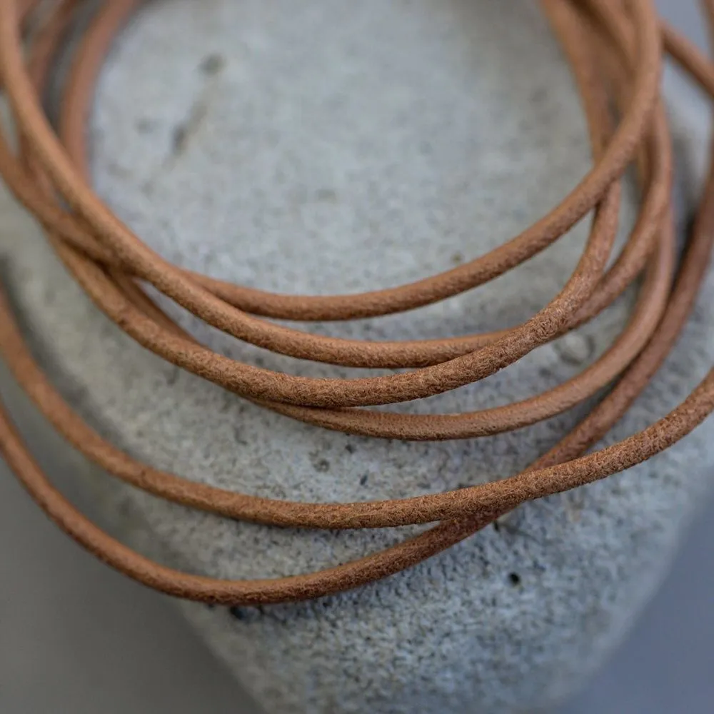 шнур кожаный, цвет коричневый, диаметр 1.8 мм