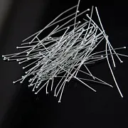 Пины с шариком, цвет платина, 50х0.6 мм (уп ок. 85 шт)
