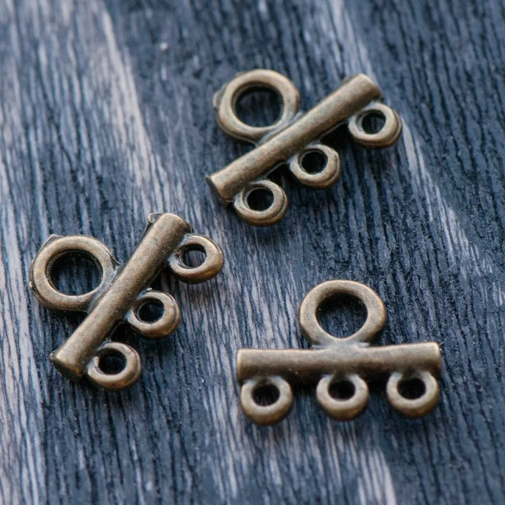 коннектор "весы", цвет античная бронза, 13x16x3 мм