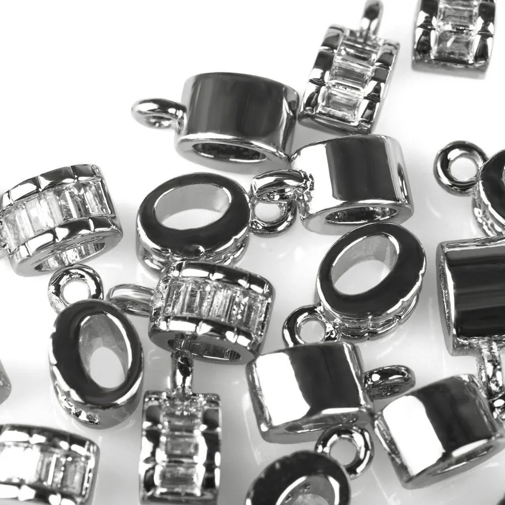 бейл "грид", покрытие платина/циркон, 9.5x4x5 мм