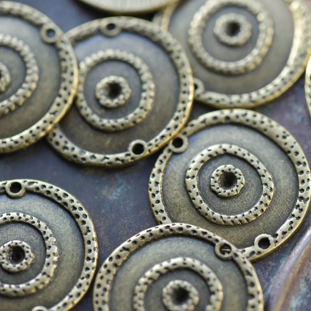 коннектор "антик", цвет античная бронза, 22х2 мм