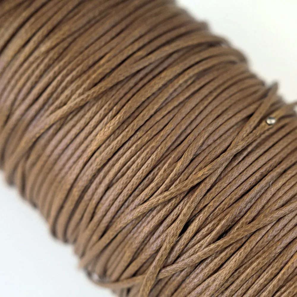 шнур вощеный, цвет бежевый, 1 мм