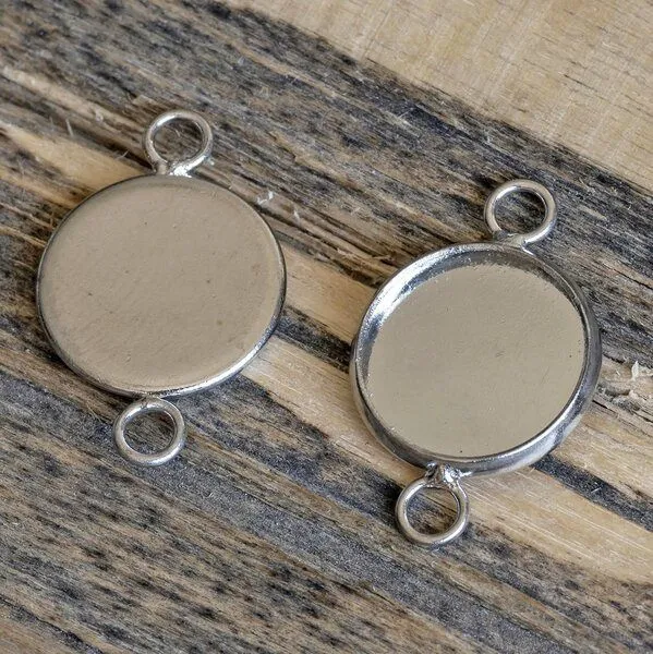 коннектор-сеттинг "лима", цвет платина, 22x14x2 мм