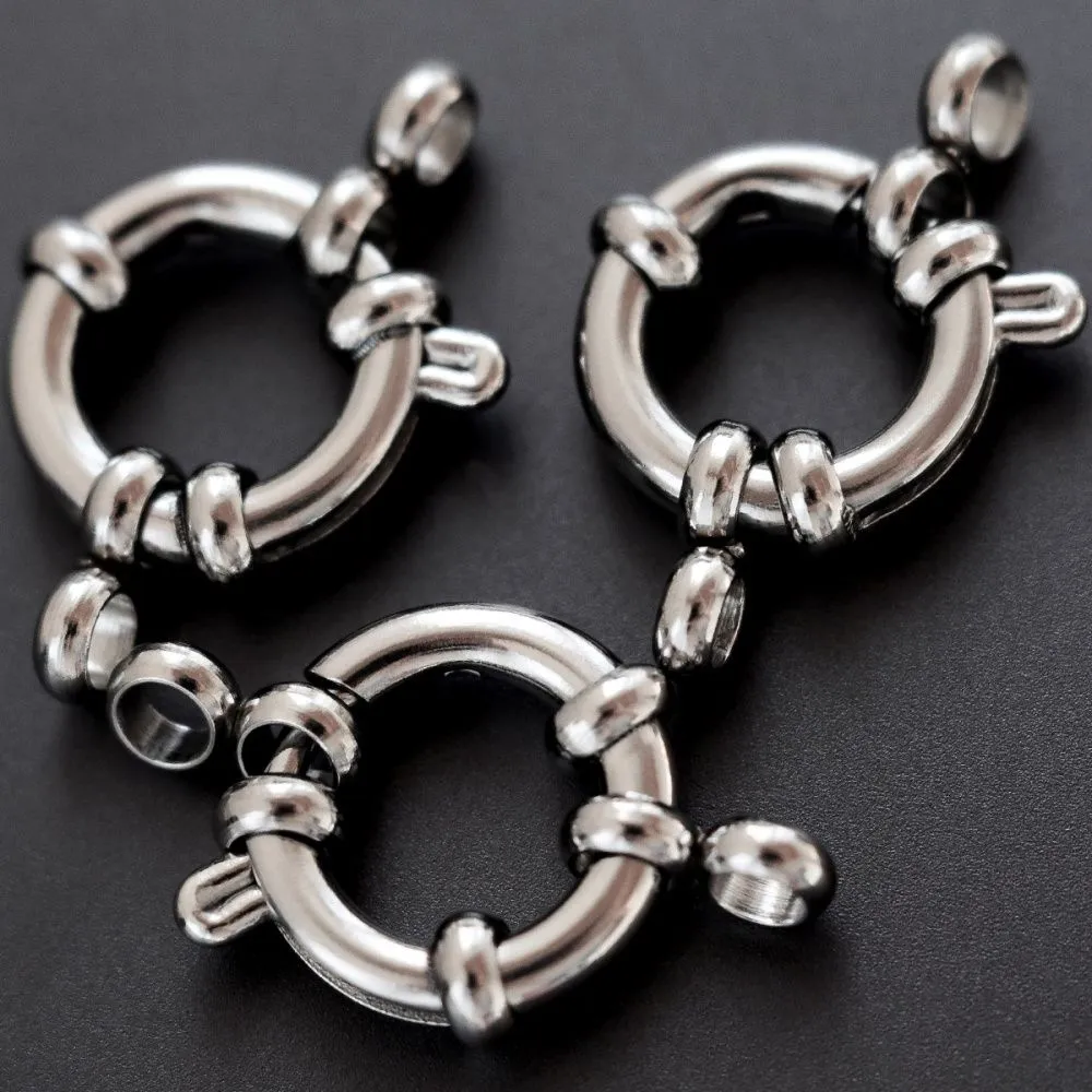 замочек шпрингельный, круглый, сталь, 15x12x4 мм