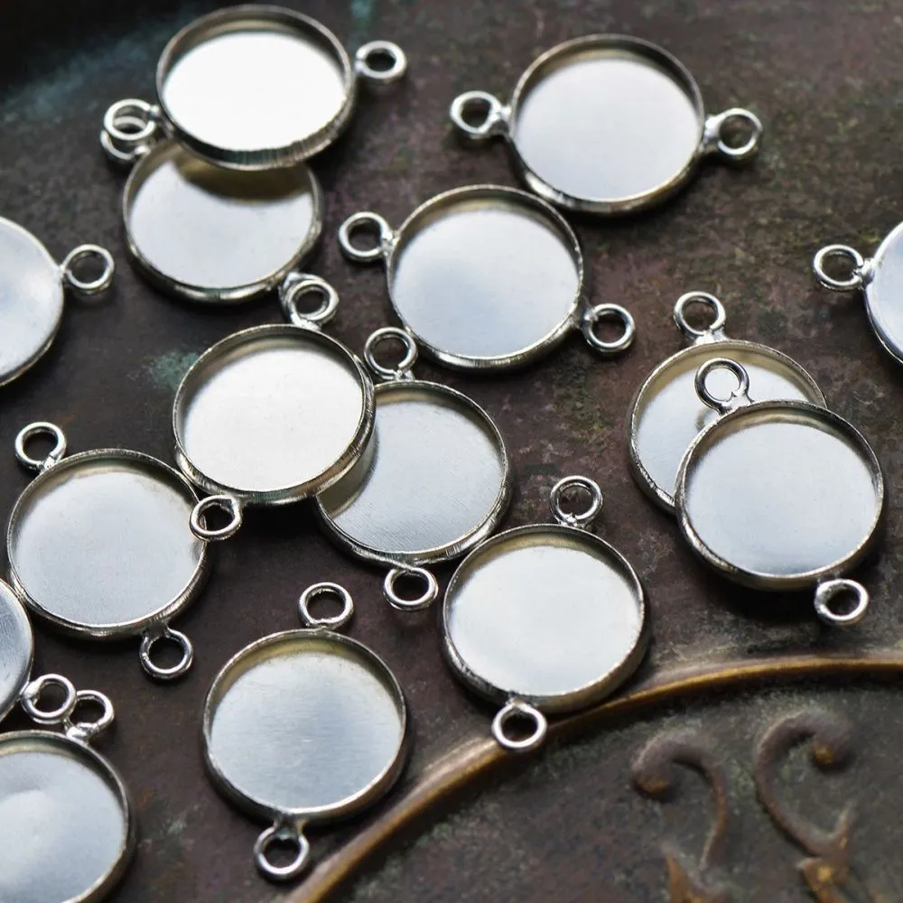 коннектор-сеттинг "лима", цвет серебро, 22x14x2 мм