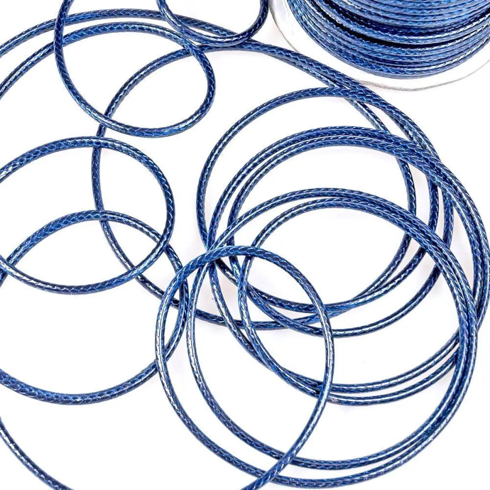 шнур вощеный, цвет темно-синий, 3 мм