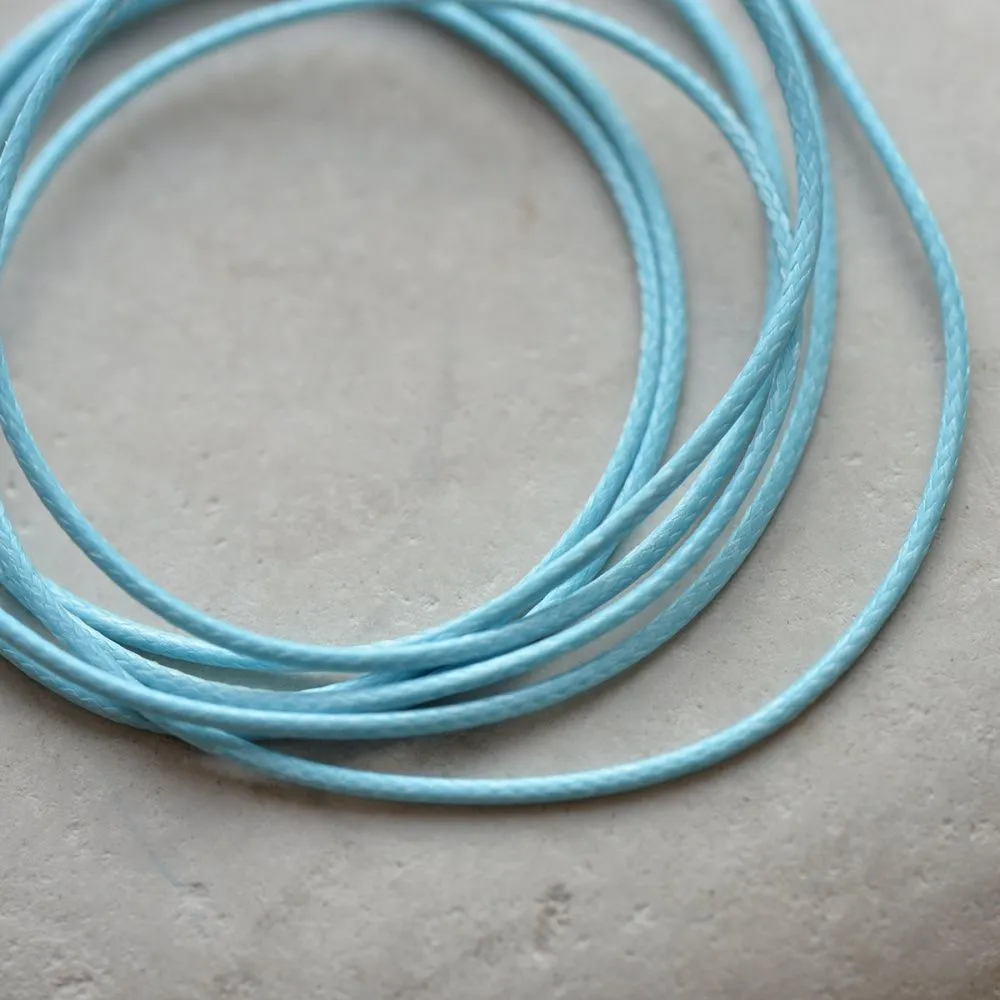 шнур вощеный, цвет голубой, 1 мм