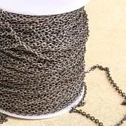 Цепочка "Кросс", цвет черный, звено 3x2x0.5 мм