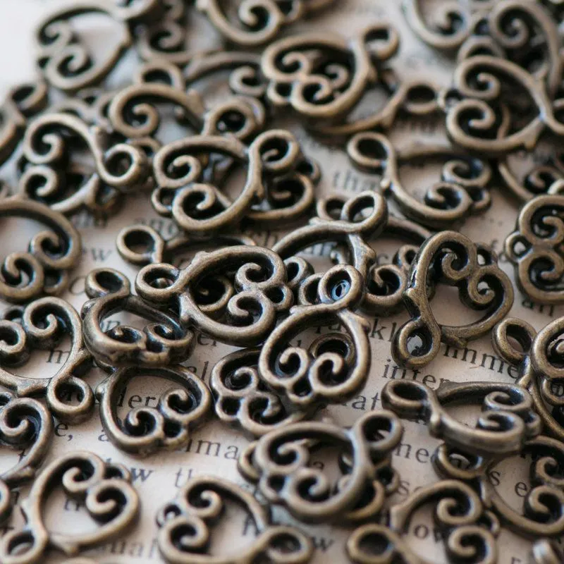 коннектор "халфи", цвет античная бронза, 14х10х2 мм