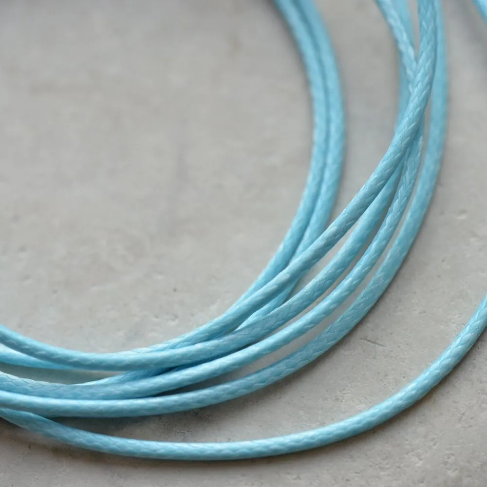 шнур вощеный, цвет голубой, 1 мм