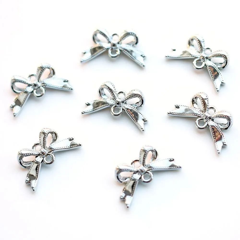 коннектор "бант", цвет платина, 20х12х3.5 мм