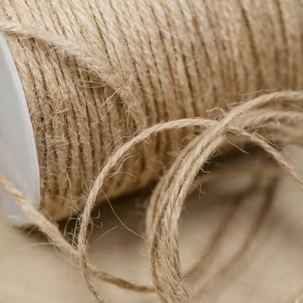 шнур конопляный, цвет бежевый, 2 мм (уп 5 м)