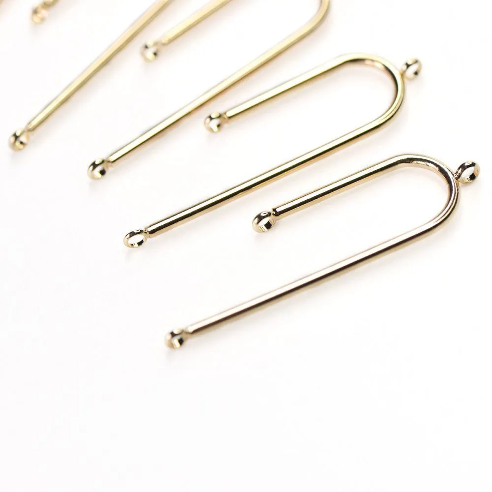 коннектор "арка", позолота, 40.5x13x1.5 мм