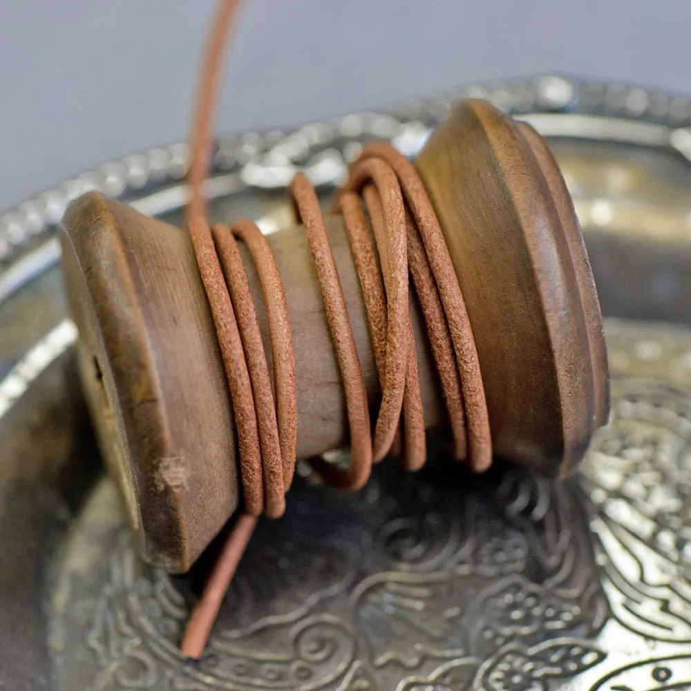 шнур кожаный, цвет коричневый, диаметр 1.8 мм