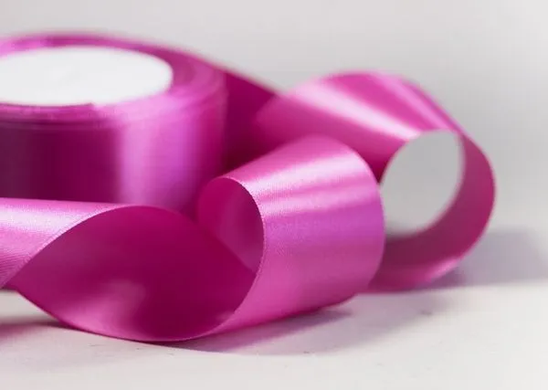 лента, атлас, цвет сиреневый цикламен, ширина 50 мм ленты