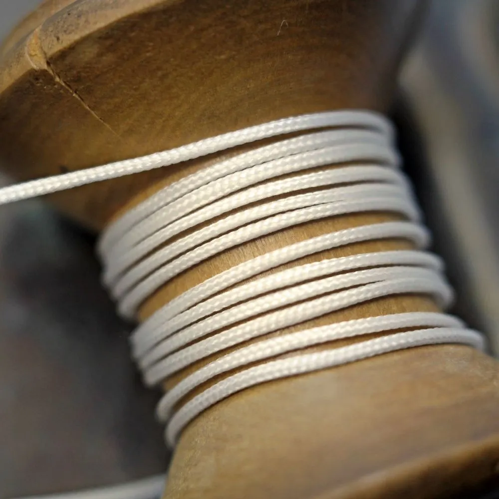 шнур, полиэстер, цвет белый с оттенком, 1 мм  