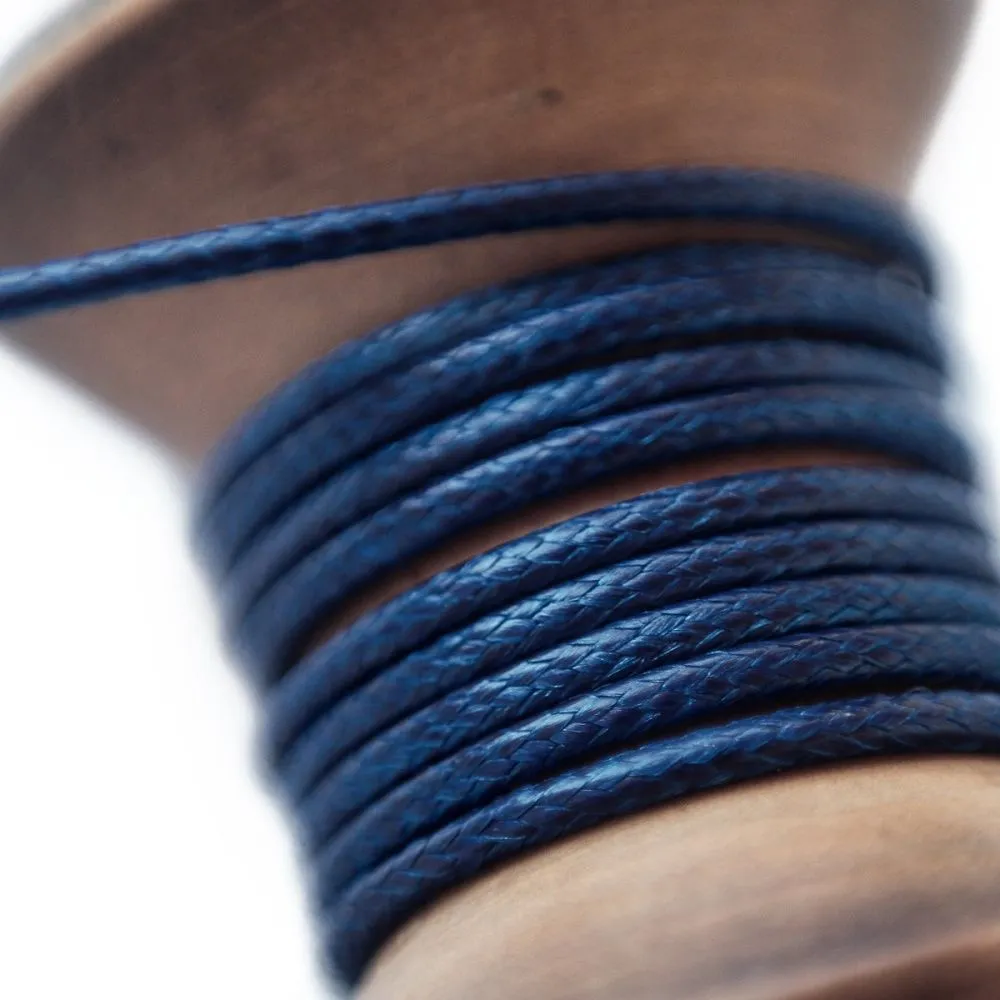 шнур вощеный, цвет темно-синий, 1.5 мм