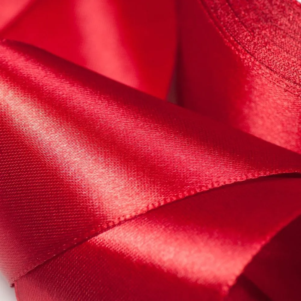 лента, атлас, цвет темно-красный, ширина 50 мм ленты