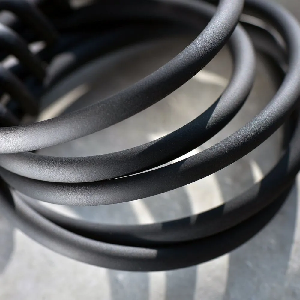 шнур резиновый, с отверстием, цвет черный, диаметр 5 мм