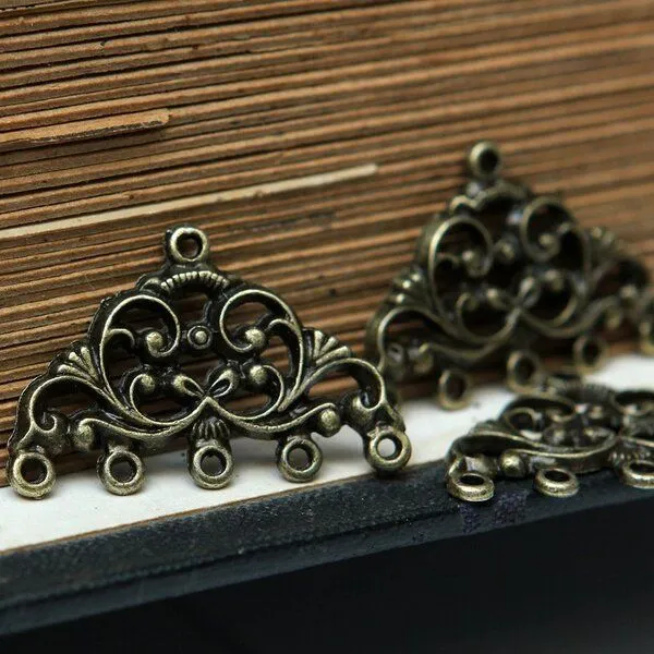 коннектор "каданс", цвет античная бронза, 13x17x2 мм