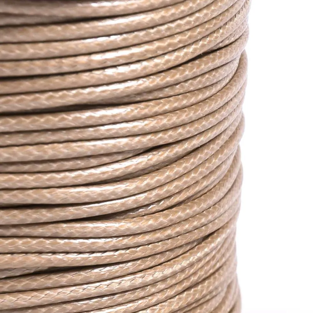 шнур вощеный, цвет темно-бежевый, 2 мм