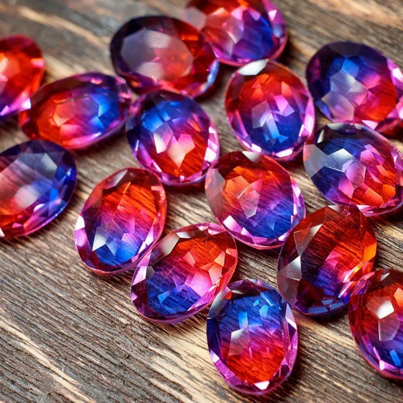 кабошон стекло кристалл, овальный, цвет turmaline #8, 18х13 мм