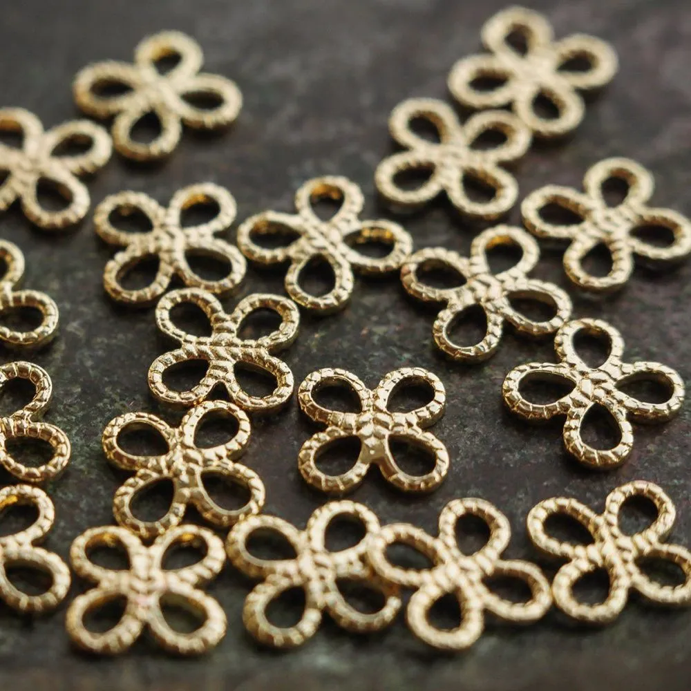 коннектор "контур", позолота, 10x10x1.5 мм