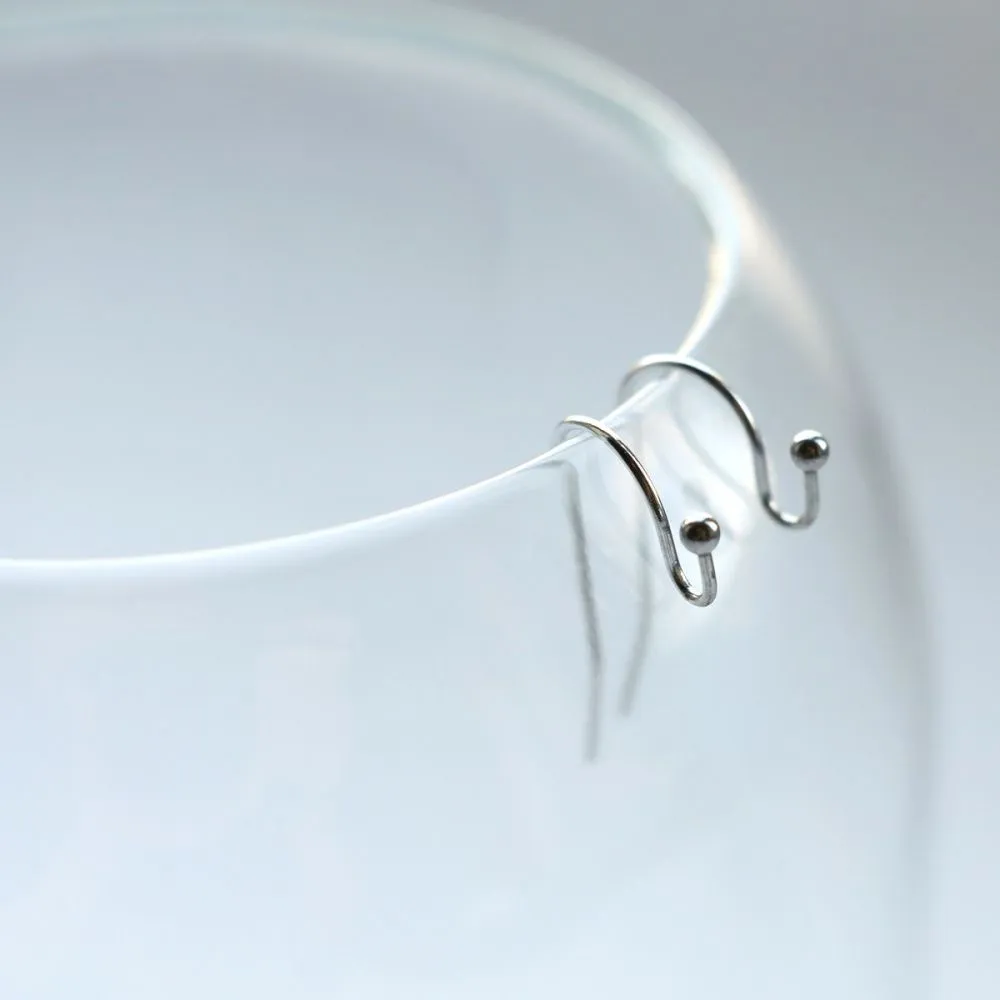 швензы "крючок", сталь гипоаллергенная, 21x12 мм